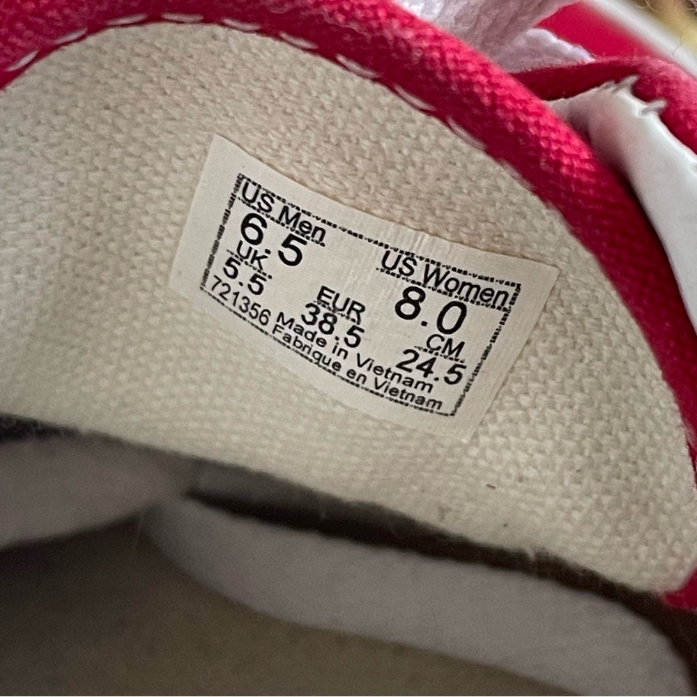 Vans Era Check Block Red Sz-8 - Picture 5 of 13